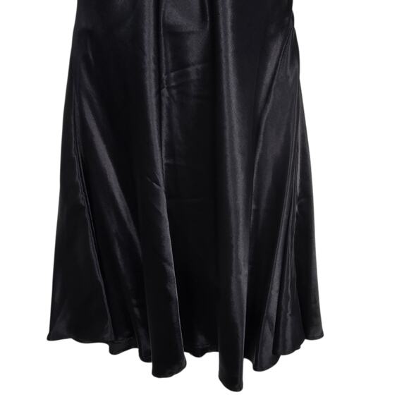 VTG Fredericks Of Hollywood Beaded Satin Cocktail Dress Womens 7 Black Mesh NEW - Picture 5 of 12